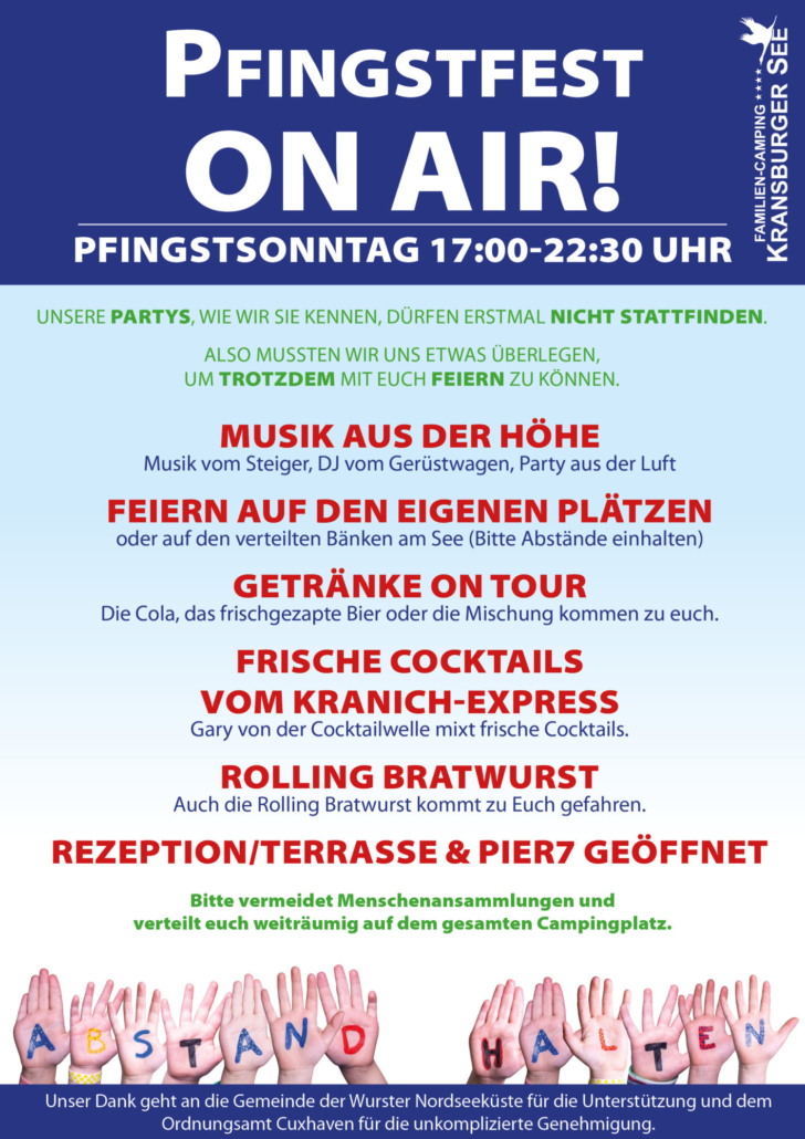 Aushang On AIR_Pfingsten