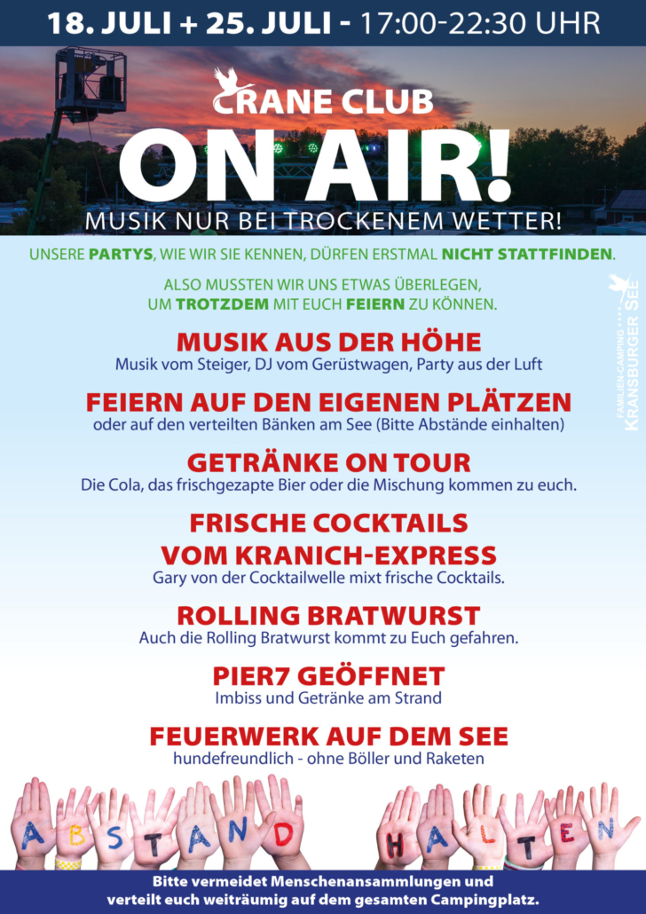 Aushang On AIR 18 und 25 Juli