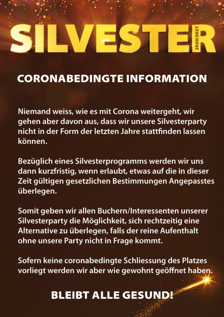 Silvester 2020/21 Corona / Faschingsmatinee | Salzburger